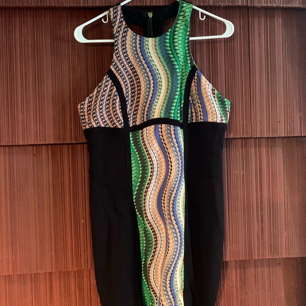 Halter Tribal Multicolor Zip up Dress